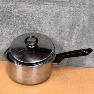 Twin Star Regal Ware 18-8 Tri-Ply Stainless Steel Saucepan with Lid Vintage